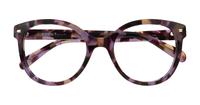 Havana Purple Scout Jade Oval Glasses - Flat-lay