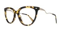 Spotty Havana Scout Jessica Cat-eye Glasses - Angle