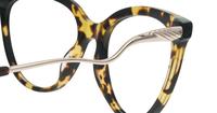 Spotty Havana Scout Jessica Cat-eye Glasses - Detail