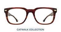 Horn Brown Orange Scout Kaiden Rectangle Glasses - Front