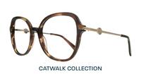 Horn Light Brown Scout Katalina Oval Glasses - Angle