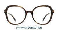 Horn Light Brown Scout Katalina Oval Glasses - Front