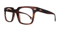 Horn Brown Orange Scout Kavon Square Glasses - Angle