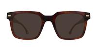 Horn Brown Orange Scout Kavon Square Glasses - Sun