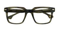 Horn Khaki Green Scout Kavon Square Glasses - Flat-lay