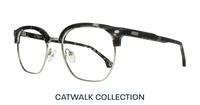 Havana Grey / Silver Scout Keegan Square Glasses - Angle