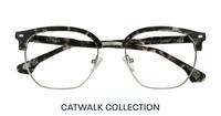 Havana Grey / Silver Scout Keegan Square Glasses - Flat-lay