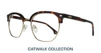 Havana / Shiny Gold Scout Keegan Square Glasses - Angle