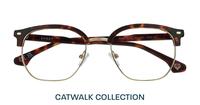 Havana / Shiny Gold Scout Keegan Square Glasses - Flat-lay