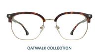 Havana / Shiny Gold Scout Keegan Square Glasses - Front