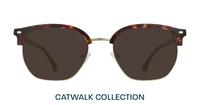 Havana / Shiny Gold Scout Keegan Square Glasses - Sun