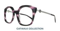 Havana Purple / Silver Scout Keira Square Glasses - Angle