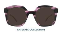 Havana Purple / Silver Scout Keira Square Glasses - Sun