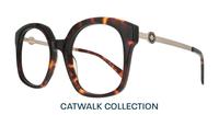 Havana/Gold Scout Keira Square Glasses - Angle