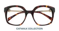 Havana/Gold Scout Keira Square Glasses - Flat-lay