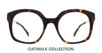 Havana/Gold Scout Keira Square Glasses - Front