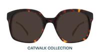 Havana/Gold Scout Keira Square Glasses - Sun