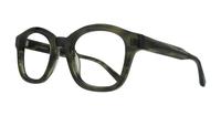 Horn Khaki Green Scout Kendal Rectangle Glasses - Angle