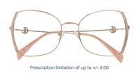 Gold / Light Pink Scout Kenna Square Glasses - Flat-lay