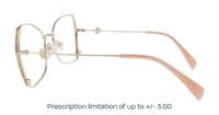 Gold / Light Pink Scout Kenna Square Glasses - Side