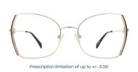 Gold/Black Scout Kenna Square Glasses - Front