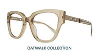 Crystal Beige Glitter Scout Kenzie Wayfarer Glasses - Angle