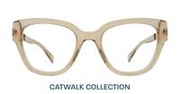 Crystal Beige Glitter Scout Kenzie Wayfarer Glasses - Front