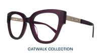 Translucent Dark Purple Scout Kenzie Wayfarer Glasses - Angle