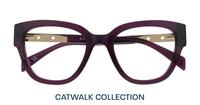 Translucent Dark Purple Scout Kenzie Wayfarer Glasses - Flat-lay