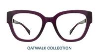 Translucent Dark Purple Scout Kenzie Wayfarer Glasses - Front