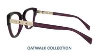 Translucent Dark Purple Scout Kenzie Wayfarer Glasses - Side