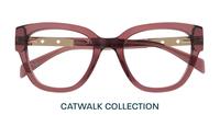 Translucent Pink Scout Kenzie Wayfarer Glasses - Flat-lay