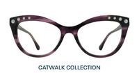 Horn Purple Scout Khloe Cat-eye Glasses - Front