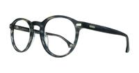 Horn Blue Grey Scout Kian Round Glasses - Angle