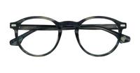 Horn Blue Grey Scout Kian Round Glasses - Flat-lay