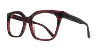 Horn Raspberry Pink Scout Kiki Rectangle Glasses - Angle