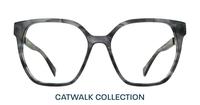 Horn Translucent Grey Scout Kim Wayfarer Glasses - Front