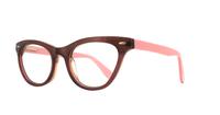 Berry on Pale Pink Scout Marilyn Cat-eye Glasses - Angle