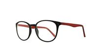 Black/red Scout Vincent Round Glasses - Angle