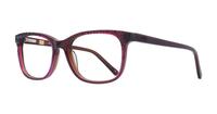 Burgundy Storm S617 Rectangle Glasses - Angle