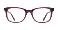 Burgundy Storm S617 Rectangle Glasses - Front