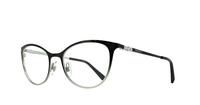 Shiny Black Swarovski SK5248/V Oval Glasses - Angle