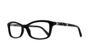 Shiny Black Swarovski SK5257 Rectangle Glasses - Angle