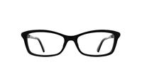 Shiny Black Swarovski SK5257 Rectangle Glasses - Front