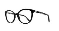 Shiny Black Swarovski SK5258 Cat-eye Glasses - Angle