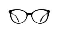 Shiny Black Swarovski SK5258 Cat-eye Glasses - Front