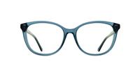 Shiny Deep Blue Swarovski SK5264 Cat-eye Glasses - Front