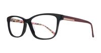 Black Ted Baker Adelis Rectangle Glasses - Angle