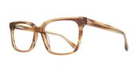 Brown Horn Ted Baker Andi Rectangle Glasses - Angle
