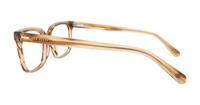 Brown Horn Ted Baker Andi Rectangle Glasses - Side